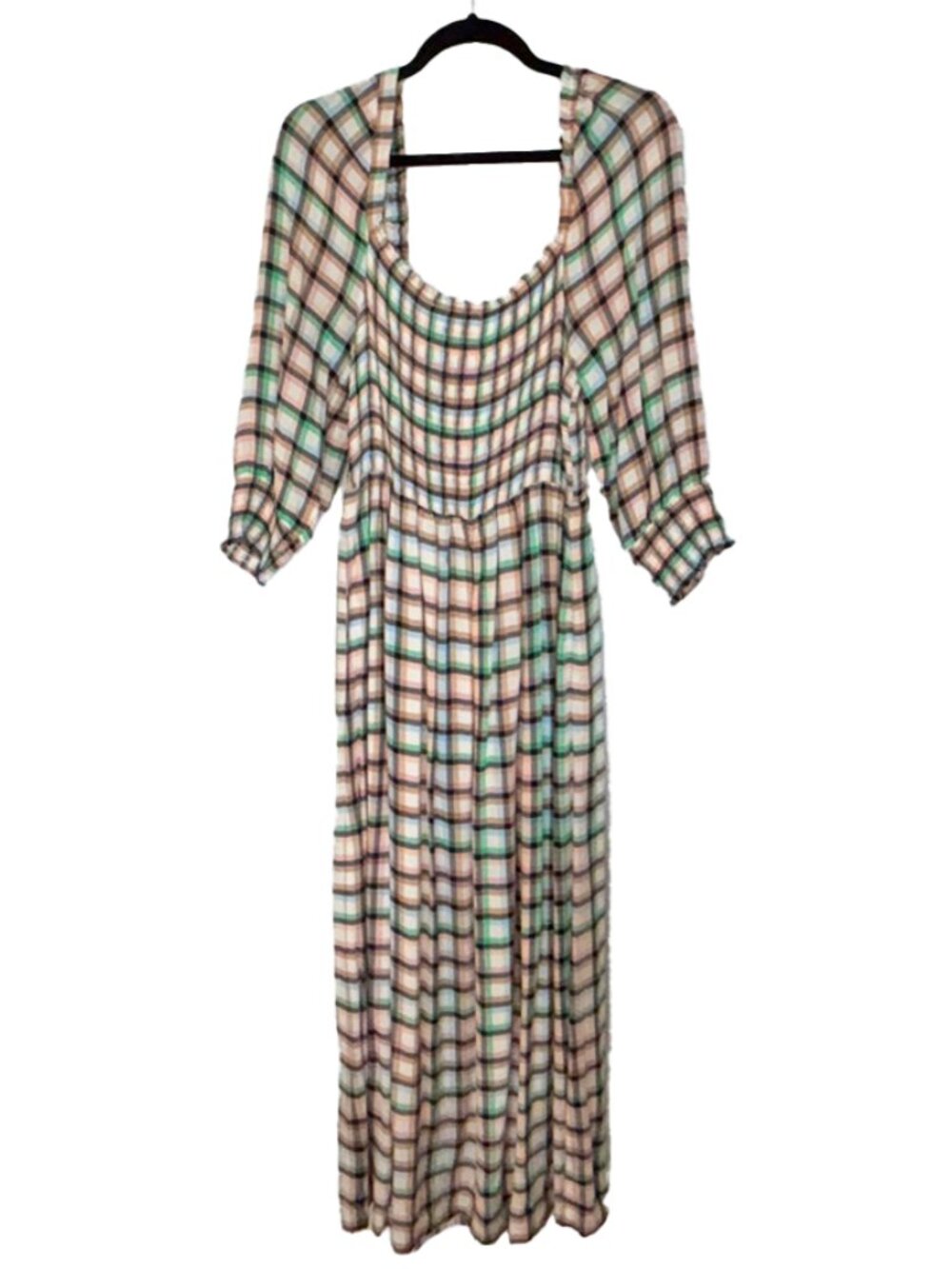 Maeve by Anthropologie Cerie Multicolor Plaid Maxi Dress - Size Medium - Picture 3 of 6